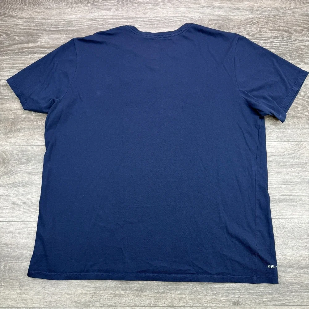 Nike Shattered Backboard Shirt Mens XL Blue Performance Short Sleeve Basketball